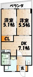 S-FORT小倉【5階】の間取り