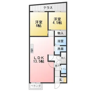 ウイングヒルズ【1階】の間取り