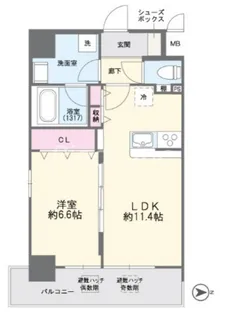 Fuku島之内【11階】の間取り