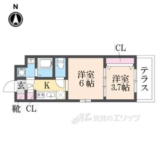 CRESTTAPP京都二条【1階】の間取り
