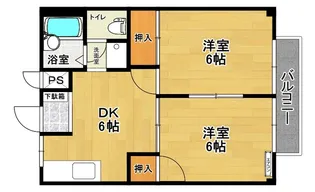 シティハイツアイランド【2階】の間取り