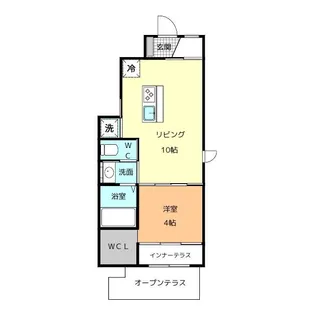 ラ・シェリエ【1階】の間取り