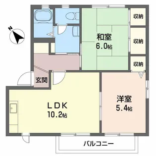 グリーンヴィレッジ B棟【1階】の間取り
