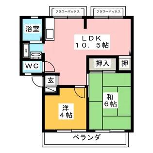 ビーライン牛川通 C【1階】の間取り