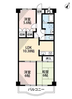 エステシオン東所沢【4階】の間取り