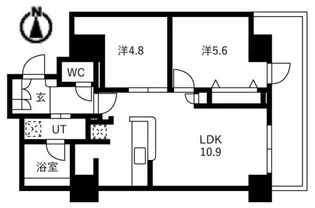 シティコート目黒4号棟【12階】の間取り