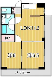パレスあすてりあ【4階】の間取り