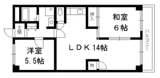 エクセル丹波橋【6階】の間取り