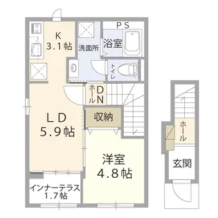 ダイヤ117下条【2階】の間取り