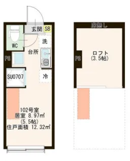 ハーモニーテラス町屋VI【1階】の間取り