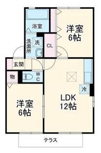サニーハイツ田園 A【1階】の間取り