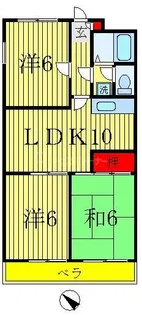 武蔵野レジデンス【1階】の間取り