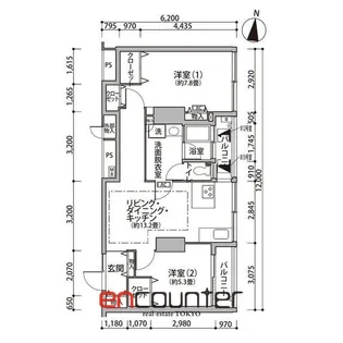 東雲キャナルコートCODAN12号棟【9階】の間取り