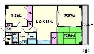 サウス0511【2階】の間取り