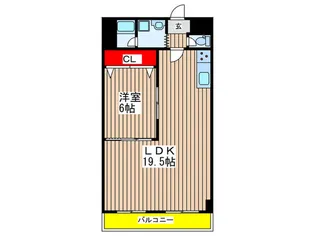 カーサ六番町【4階】の間取り