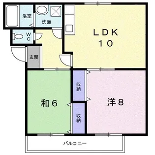 ハイツ沖田I【2階】の間取り