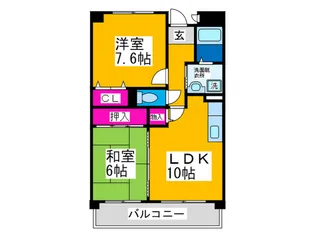 ラポール末広【2階】の間取り