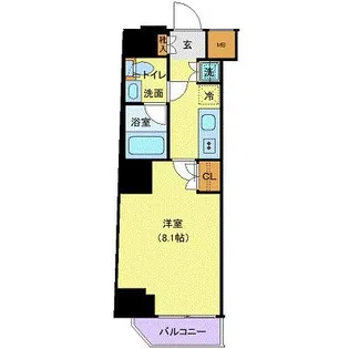 メイクスデザイン門前仲町グローブ【11階】の間取り