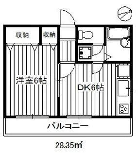 アミティ信和【2階】の間取り