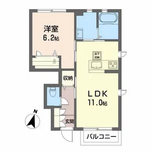 えいとく名取ケ丘【1階】の間取り