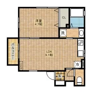 ルネスコーワ【2階】の間取り