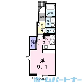 トビアスガーデン鴨島 A【1階】の間取り