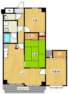 コスモレジデンス玉造【9階】の間取り