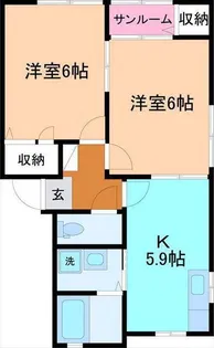サンライフ南新保【1階】の間取り