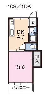 日月マンション【4階】の間取り