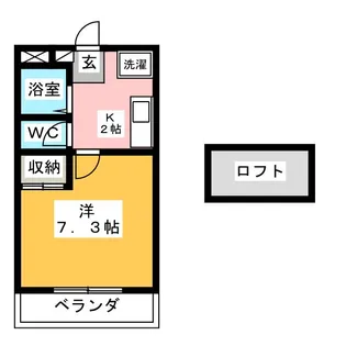 プレイスM【2階】の間取り