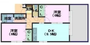 広島県廿日市市上平良【マンション】の間取り