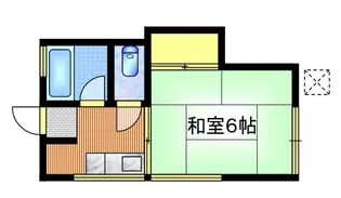 第六田中荘【1階】の間取り