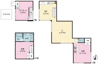 ガーデンコート成城 UNITED CUBES【1階】の間取り