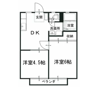 室本ハイツ【2階】の間取り