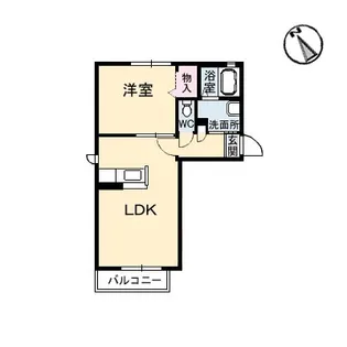 メゾンポラリス【1階】の間取り