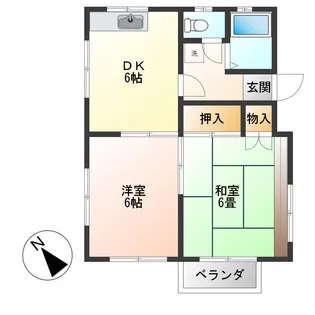 フロントヘルメス【2階】の間取り