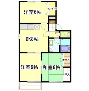 ノーブル柏島【1階】の間取り