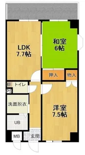 グッドフラット浦安【1階】の間取り