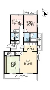 UR真美ヶ丘6丁目【5階】の間取り