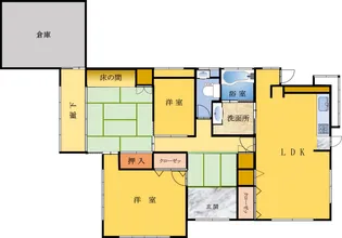 大阪府貝塚市久保1【一戸建】の間取り
