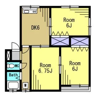 秋田県大仙市美原町【アパート】の間取り