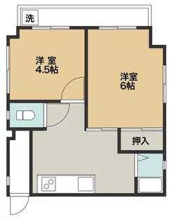 サンハイツ大手【2階】の間取り