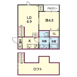 ステラ西熊本III【1階】の間取り