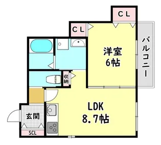 大阪府守口市金田町6【アパート】の間取り