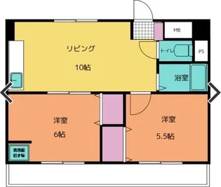 リベルナ三郷【4階】の間取り