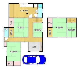岡山県岡山市中区桜橋2【一戸建】の間取り