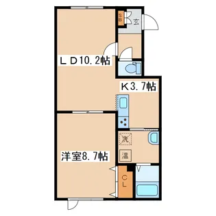 シャトーモント【1階】の間取り