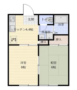 茨城県水戸市元吉田町【アパート】の間取り
