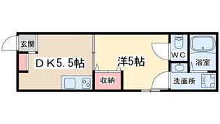 1DKの間取り画像