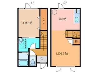 北海道帯広市西十一条北3【一戸建】の間取り